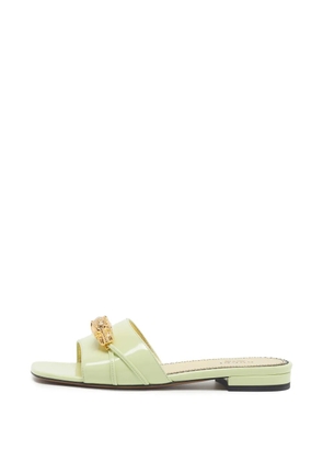 Gucci Pre-Owned Tiger Head crystal-embellished sandals - Green