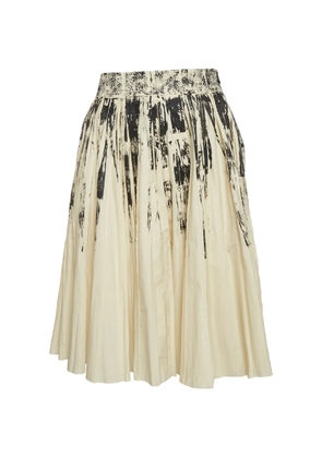 Bottega Veneta Pre-Owned printed pleated skirt - Neutrals