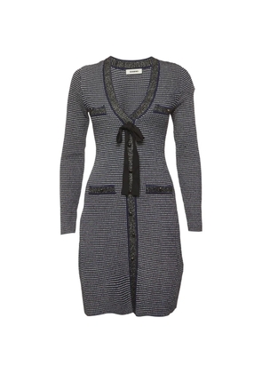 Maje button-up long-sleeve mini dress - Blue