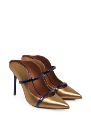 Malone Souliers Maureen curved strap mules - Gold
