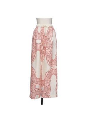 Muller Of Yoshiokubo Radial printed palazzo pants - Red