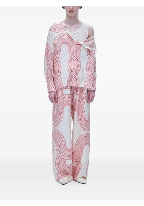 Muller Of Yoshiokubo Radial printed palazzo pants - Red