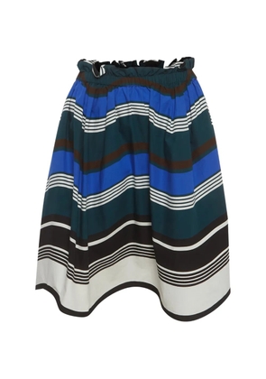 Fendi Pre-Owned striped cotton midi skirt - Green