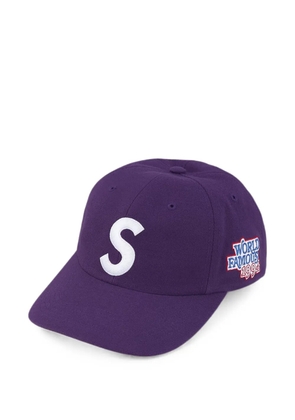 Supreme logo-patch baseball cap - Purple