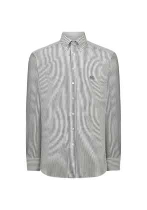 ETRO striped button-down cotton shirt - White