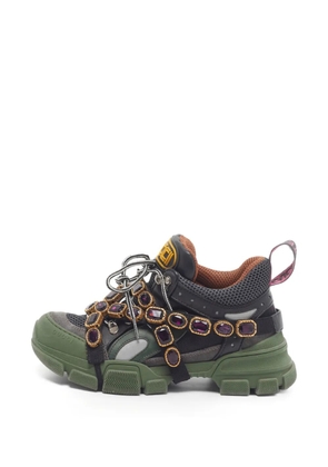 Gucci Pre-Owned Flashtrek crystal-embellished sneakers - Black