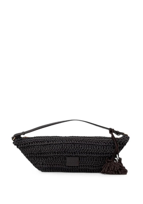 Pedro Del Hierro crochet-knit tassel-detail shoulder bag - Black