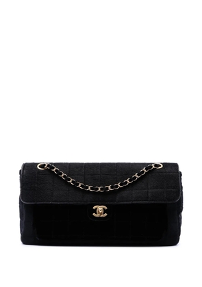 CHANEL Pre-Owned 2000-2002 Chocolate Bar Pony Hair East West Flap shoulder bag - Black