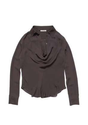 Acne Studios silk blouse with cowl neck - Brown
