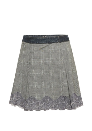 Dolce & Gabbana Pre-Owned lace-trim wrap skirt - Grey