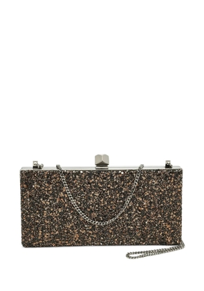 Jimmy Choo Pre-Owned Celeste glitter clutch bag - Black