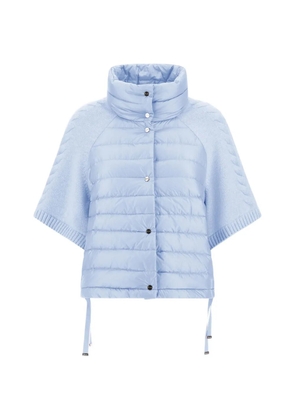 Herno quilted cable-knit jacket - Blue