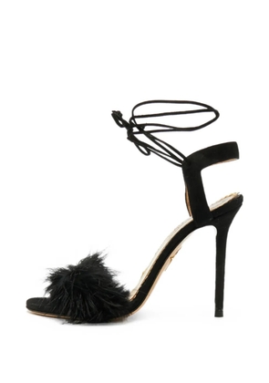 Charlotte Olympia Salsa feather sandals - Black