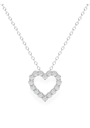 Diamond Essentials lab-grown diamond heart necklace - Silver