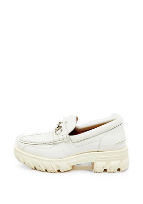 Gucci Pre-Owned Horsebit leather loafers - White