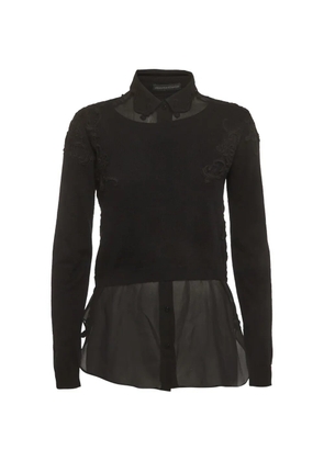 Ermanno Scervino sheer-panel top - Black