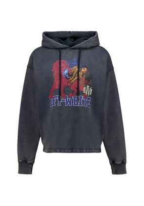 Off-White Royal Girl graphic-print hoodie - Grey