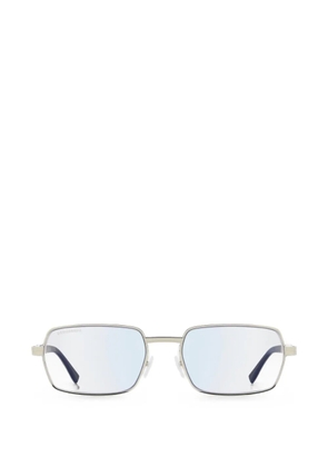 DSQUARED2 EYEWEAR logo-engraved rectangle-frame glasses - Silver