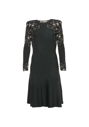 Alexander McQueen Pre-Owned floral-knit midi dress - Black