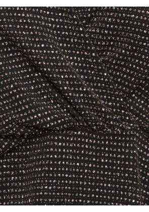 Just Cavalli Vintage glitter-knit faux-wrap top - Black