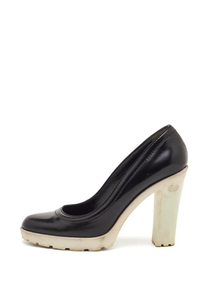 Gucci Pre-Owned round-toe platform pumps - Black