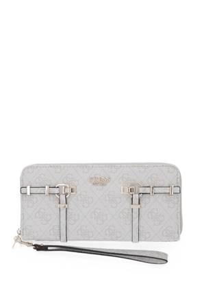 GUESS USA monogram-print buckled wallet - Grey