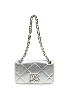 Dolce & Gabbana Pre-Owned DG Logo quilted shoulder bag - Silver
