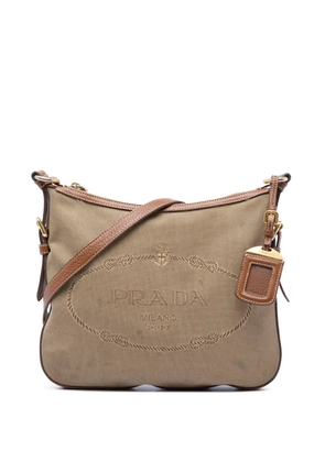 Prada Pre-Owned 2000-2013 Canvas Canapa Logo crossbody bag - Neutrals