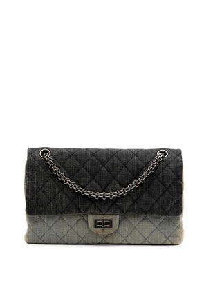 CHANEL Pre-Owned 2009-2010 Tricolor Quilted Denim Reissue 2.55 Double Flap 226 shoulder bag - Grey
