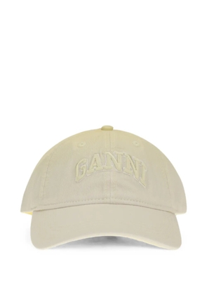 GANNI logo-embroidered baseball cap - Yellow