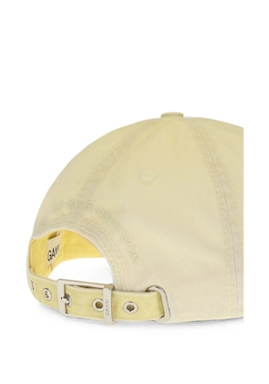 GANNI logo-embroidered baseball cap - Yellow