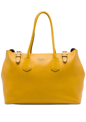 Prada Pre-Owned 2021-2026 City Calf Leather Buckle tote bag - Yellow