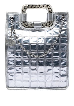 CHANEL Pre-Owned 2006-2008 CC Vinyl Ice Cube Shopper Tote satchel - Silver