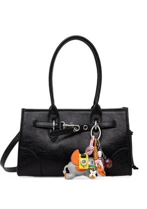 Silvian Heach crinkled-effect charm-detail tote bag - Black