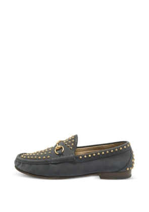 Gucci Pre-Owned Horsebit studded loafers - Blue