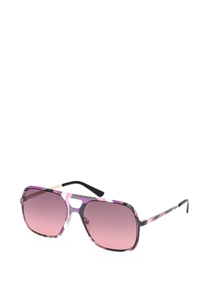 PUCCI abstract-print geometric-frame sunglasses - Purple