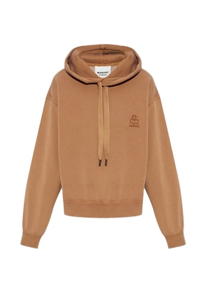 MARANT ÉTOILE Salmy logo-embroidered hoodie - Brown