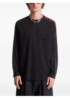 Y-3 gradient-stripe long-sleeve T-shirt - Black
