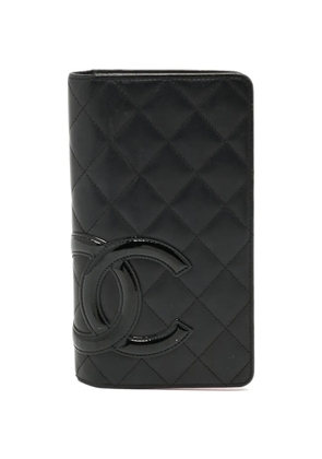 CHANEL Pre-Owned 2013-2014 Cambon Ligne quilted wallet - Black