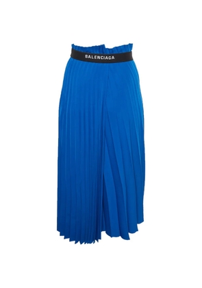 Balenciaga Pre-Owned pleated midi skirt - Blue