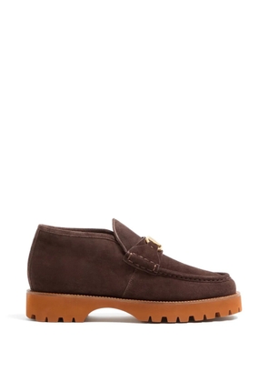Valentino Garavani Lord Chunky ankle boots in split-leather - Brown