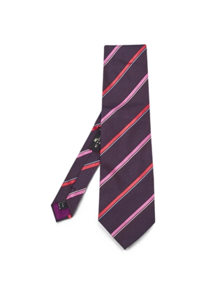 Etro Pre-Owned striped tie - Purple