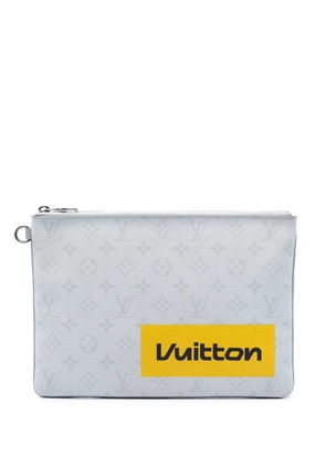 Louis Vuitton Pre-Owned 2019 Monogram Logo Story Pochette GM clutch bag - White
