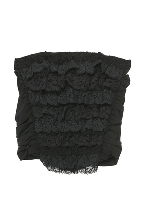 Dolce & Gabbana Pre-Owned lace ruffled tube blouse - Black