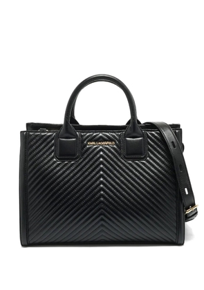 Karl Lagerfeld Klassik chevron tote bag - Black