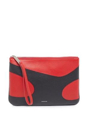 Ferragamo Pre-Owned leather wristlet clutch bag - Red