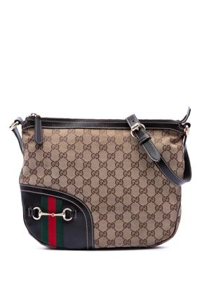 Gucci Pre-Owned 2016-2026 GG Canvas Horsebit Web crossbody bag - Neutrals