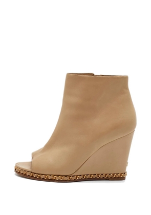 CHANEL Pre-Owned CC chain-link ankle boots - Neutrals