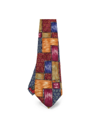 Ermenegildo Zegna Vintage geometric-pattern tie - Red