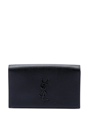 Saint Laurent Pre-Owned 2016 Grain de Poudre Monogram Monochrome Kate clutch bag - Black